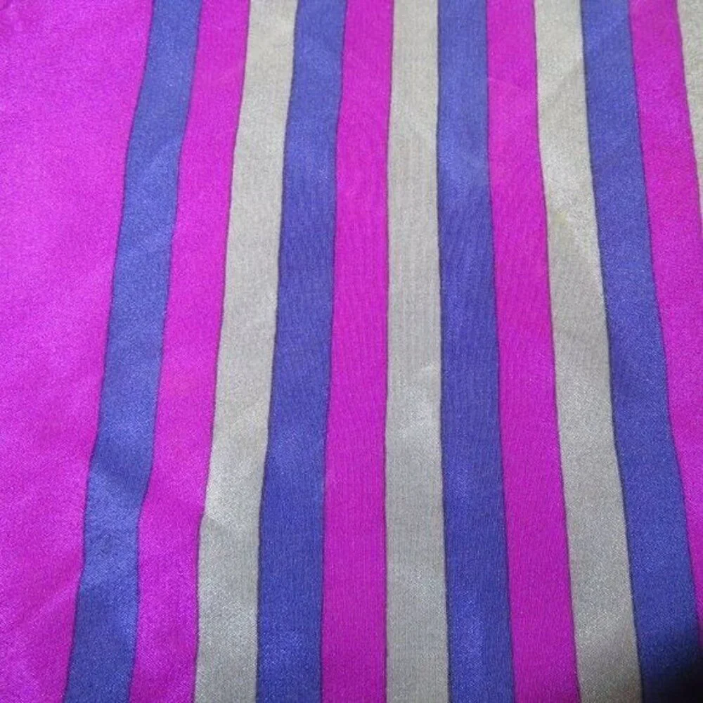 Christian Dior 100% silk scarf purple & pinks with white & yellow floral